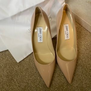 💖200 zelle💖Jimmy Choo Agnes Patent Heels Powder Pink